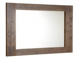 SAPHO - BRAND zrcadlo v dřevěném rámu 1000x800, mořený smrk (BA056S)