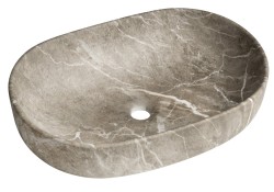 SAPHO - CALEO keramické umyvadlo na desku, 60x42cm, breccia mramor (CA590BM)