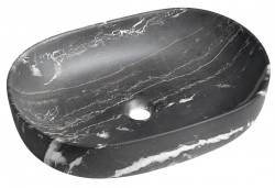 SAPHO - CALEO keramické umyvadlo na desku, 60x42cm, carnico mramor (CA590CM)