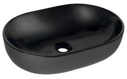 SAPHO - CALEO keramické umyvadlo na desku, 60x42cm, černá mat (CA590B)