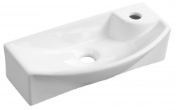 SAPHO - CARLON keramické umývátko, 45x23cm, otvor pro baterii vpravo, bílá (AR458)