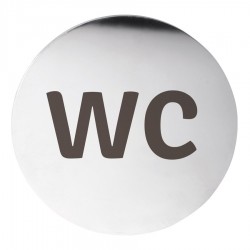 SAPHO - Cedule WC, Ø 75, nerez mat (XP117)