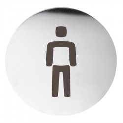 SAPHO - Cedule WC páni, Ø 75, nerez mat (XP109)