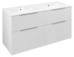 SAPHO - CIRASA STRIP umyvadlová skříňka 118,4x64x46cm, bílá mat (CR121-3131S-21)