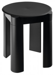 SAPHO - COLORED koupelnová stolička 37x39x37cm, ABS, černá mat (A56013)