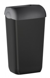 SAPHO - COLORED odpadkový koš nástěnný s víkem 23l, ABS, černá mat (A74201NE-1)