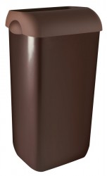 SAPHO - COLORED odpadkový koš nástěnný s víkem 23l, ABS, hnědá (A74201MA-1)