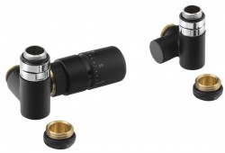 SAPHO - CORNER COMBI připojovací sada ventilů termostatická, levé provedení, černá mat (CP3021BS)