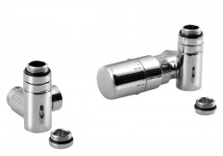 SAPHO - CORNER COMBI připojovací sada ventilů termostatická triaxiální, pravé provedení, chrom (CP3022S)