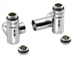 SAPHO - CORNER COMBI SIMPLY připojovací sada ventilů triaxiální, pravé provedení, chrom (CP330S)