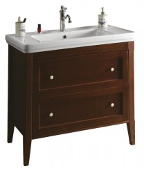 SAPHO - CROSS umyvadlová skříňka 85x81x47cm, 2x zásuvka, buk (CR391)