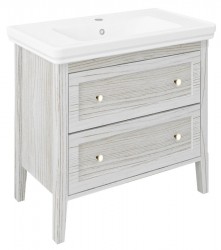 SAPHO - CROSS umyvadlová skříňka 85x81x47cm, 2x zásuvka, starobílá (CR291)