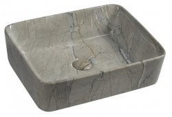 SAPHO - DALMA keramické umyvadlo na desku, 48x38 cm, grigio (513)