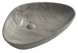 SAPHO - DALMA keramické umyvadlo na desku, 58,5x39cm, grigio (213)