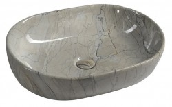 SAPHO - DALMA keramické umyvadlo na desku, 59x42 cm, grigio (413)