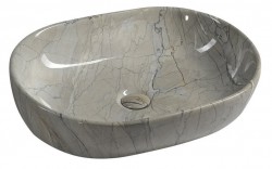 SAPHO - DALMA keramické umyvadlo na desku, 59x42cm, grigio (413)