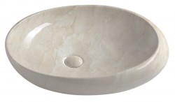 SAPHO - DALMA keramické umyvadlo na desku 68x44 cm, marfil (327)