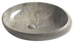 SAPHO - DALMA keramické umyvadlo na desku, 68x44cm, grigio (313)