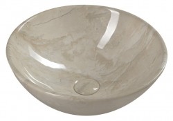 SAPHO - DALMA keramické umyvadlo na desku, Ø 42 cm, marfil (127)