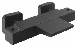 SAPHO - DIMY nástěnná vanová termostatická baterie, kaskáda, černá mat (DM292BL)