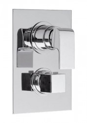 SAPHO - DIMY podomítková sprchová termostatická baterie, 3 výstupy, chrom (DM393)