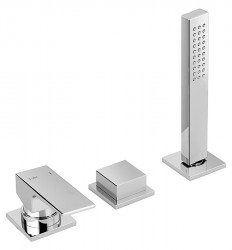 SAPHO - DIMY tříprvková baterie na okraj vany, chrom (DIMTECH3)