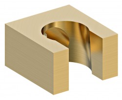 SAPHO - Držák sprchy hranatý, pevný, zlato mat (1205-14GB)