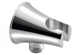 SAPHO - Držák sprchy kulatý, pevný, s vyústěním, chrom (DA556)