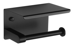 SAPHO - Držák toaletního papíru s poličkou, černá mat (UN1197B)