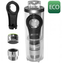 SAPHO - ECO SET redukce na sprchovou hadici 6 l/min, perlátor 6 l/min, vnější závit M24x1 a klíč, chrom (SETL6)