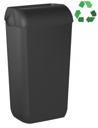 SAPHO - ECOLORED odpadkový koš nástěnný s víkem 23l, ABS, Soft Touch, černá mat (A74020VB)