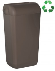 SAPHO - ECOLORED odpadkový koš nástěnný s víkem 23l, ABS, Soft Touch, hnědá (A74020DB)