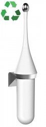 SAPHO - ECOLORED WC štětka závěsná, ABS, Soft Touch, bílá (A65801AW)