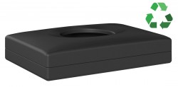 SAPHO - ECOLORED zásobník hygienických sáčků, 13,5x9,5x3,2cm, ABS, Soft Touch, černá mat (A58401VB)