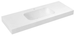 SAPHO - EMICO umyvadlo, Rockstone, 150x50cm, límec L, bílá mat (EM150-B1M-L)