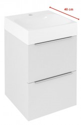 SAPHO - EMONA umyvadlová skříňka 39,4x55x39cm, bílá lesk (EM040-3030)