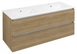 SAPHO - EZARA dvojumyvadlová skříňka 120x55x46cm, dub cuneo (EZ121-2525)