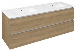 SAPHO - EZARA dvojumyvadlová skříňka 140x55x46cm, dub cuneo (EZ141-2525)