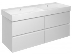 SAPHO - FILENA dvojumyvadlová skříňka 118x51,5x43cm, bílá mat (FID1212W)