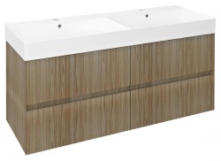 SAPHO - FILENA dvojumyvadlová skříňka 118x51,5x43cm, dub (FID1212D)