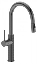 SAPHO - FLAWO stojánková dřezová baterie s výsuvnou sprškou, gun metal (FR576GM)