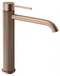 SAPHO - FLAWO stojánková umyvadlová baterie vysoká, měď mat (FR678G)