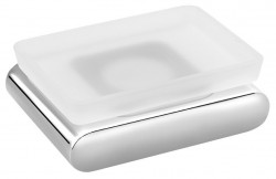 SAPHO - FLORI mýdlenka, mléčné sklo, chrom (RF002)