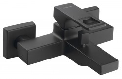 SAPHO - FORATA nástěnná vanová baterie, černá mat (FT010/15)