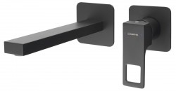 SAPHO - FORATA podomítková umyvadlová baterie, délka hubice 21,5cm, černá mat (FT118/15)