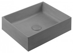 SAPHO - FORMIGO betonové umyvadlo na desku, 47,5x36,5cm, šedá (FG117)