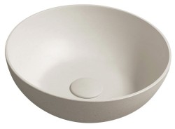 SAPHO - FORMIGO betonové umyvadlo na desku, Ø 39cm, písková mat (FG314)