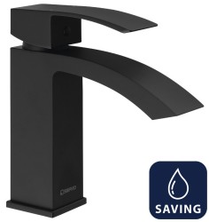 SAPHO - GINKO 35 stojánková umyvadlová baterie, WATER-SAVING kartuše, černá mat (1101-02B-01)
