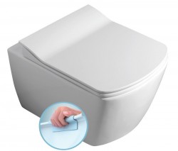 SAPHO - GLANC závěsná WC mísa, Rimless, 37x51,5 cm, bílá (GC321)