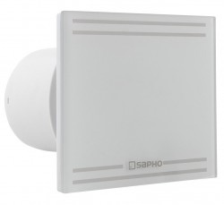 SAPHO - GLASS koupelnový ventilátor axiální, 8W, potrubí 100, bílá (GS101)